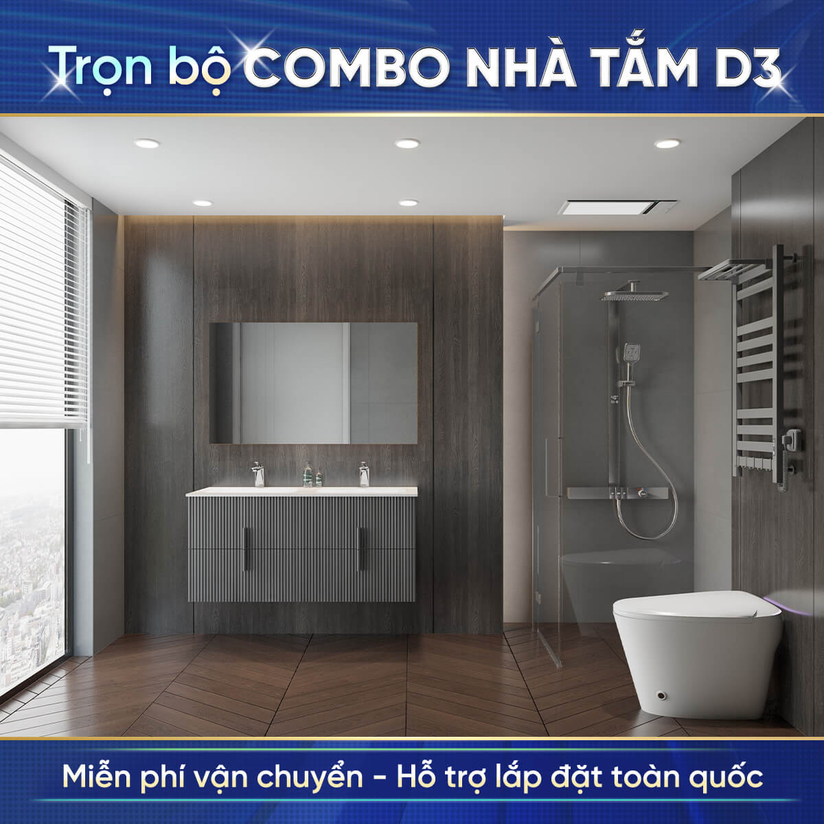 Combo nhà tắm cao cấp Enic D3