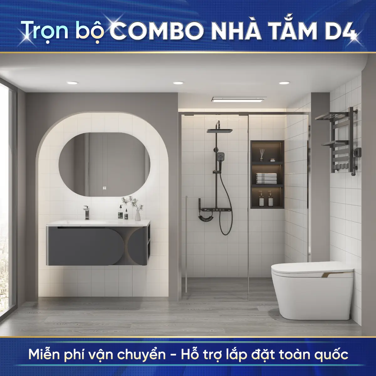 Combo nhà tắm cao cấp Enic D4