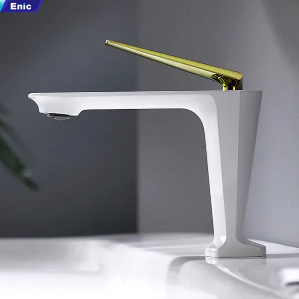 Vòi lavabo D48-1003 white gold