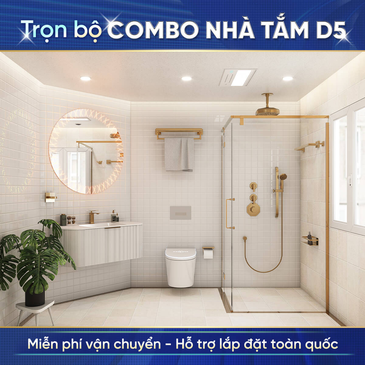 Combo nhà tắm cao cấp Enic D5