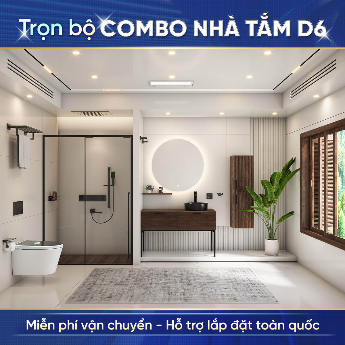 Combo nhà tắm cao cấp Enic D6