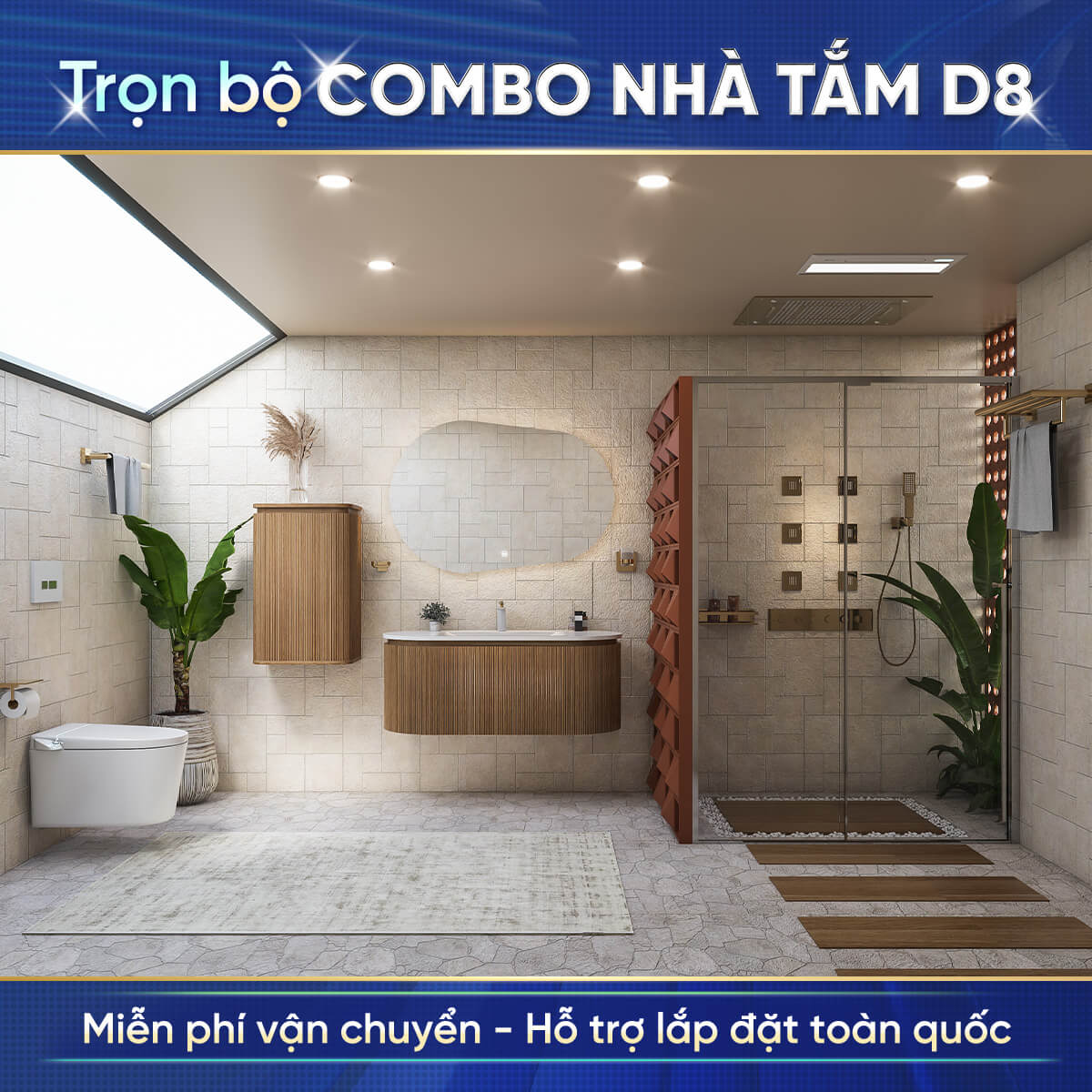 Combo nhà tắm cao cấp Enic D8
