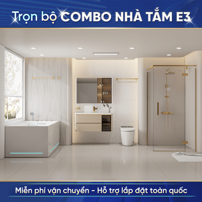 Combo nhà tắm cao cấp Enic E3 – Có bồn tắm