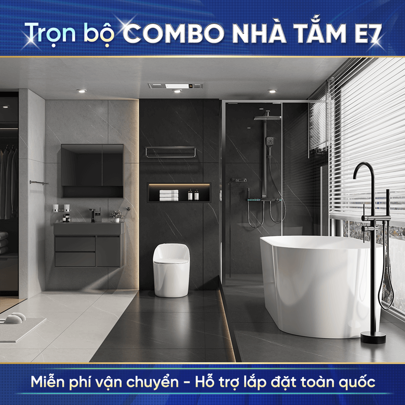 Combo nhà tắm cao cấp Enic E7 – Có bồn tắm