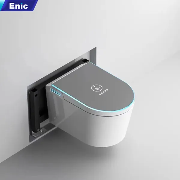 Bồn cầu thông minh treo tường H10 xám 