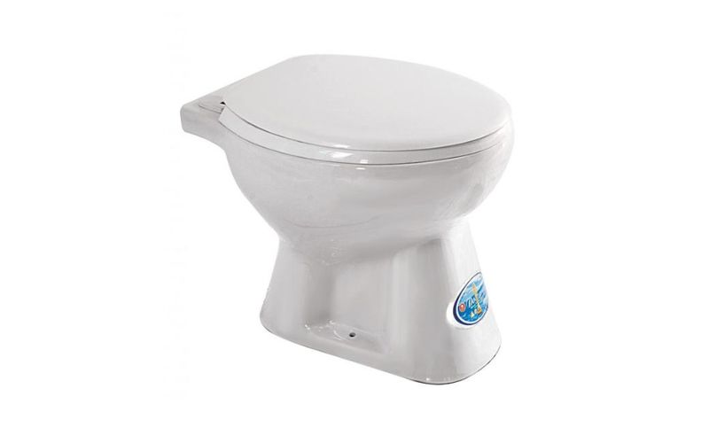 Bồn cầu bệt cụt không có két xả nước 