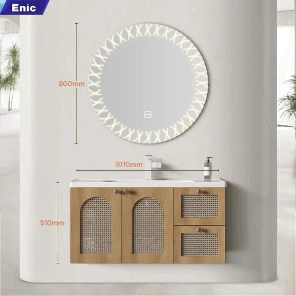 Bộ tủ phòng tắm máy dán Enic GM01