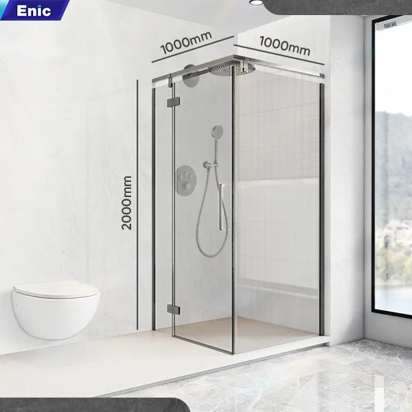 Vách kính phòng tắm KG02 inox