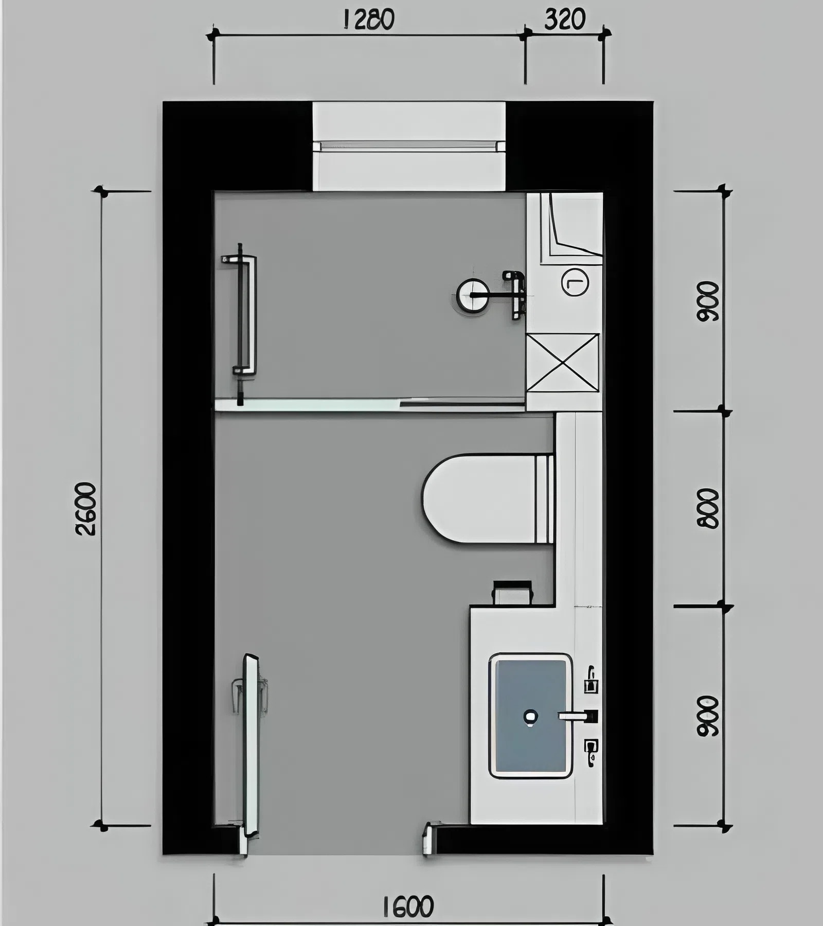 Bản vẽ nhà vệ sinh phổ biến 