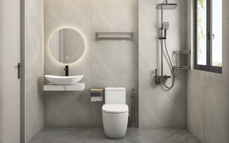 Bồn cầu 1 khối thiết kế hiện đại giá cả phải chăng