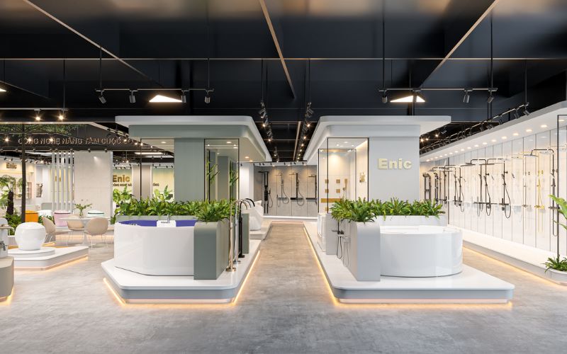 Showroom Enic trưng bày đa dạng thiết bị vệ sinh chất lượng 