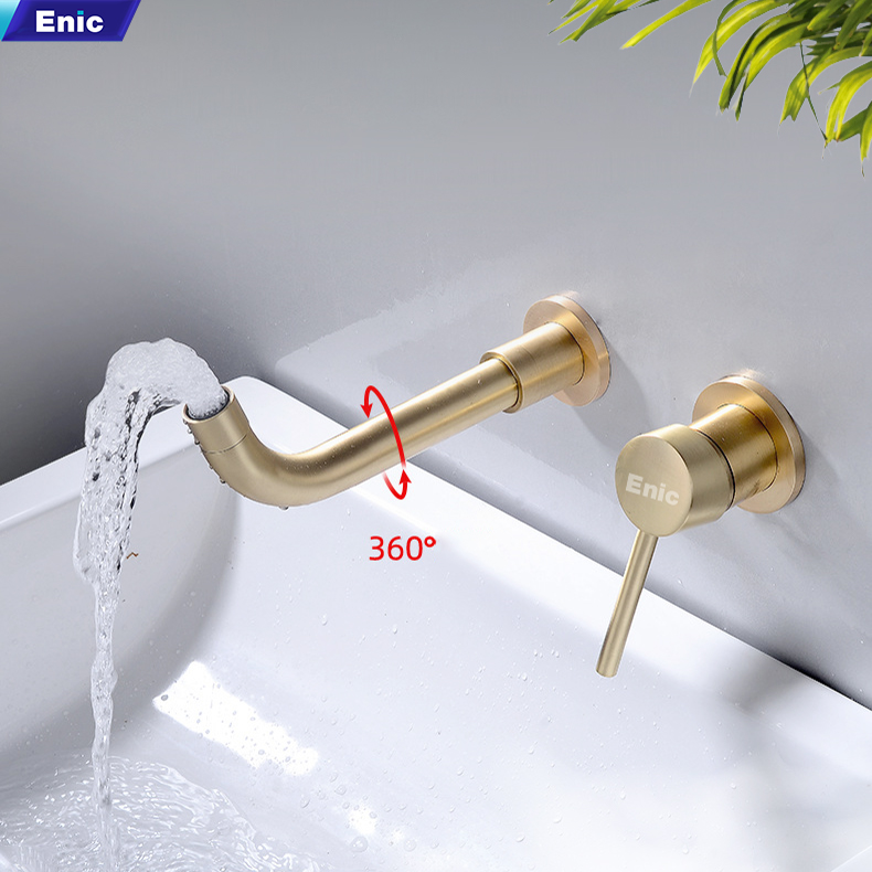 Vòi lavabo âm tường xoay 360 độ 