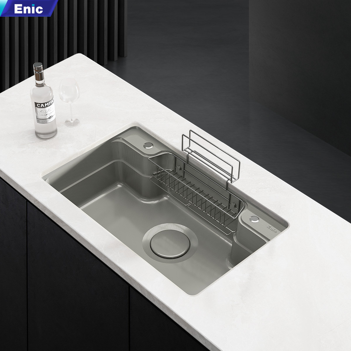 Bồn rửa chén một ngăn Enic MB02 - Màu inox