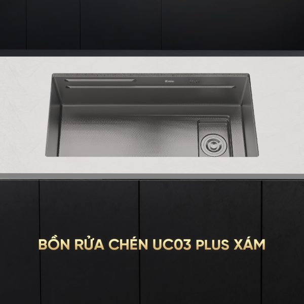 Bồn rửa chén một ngăn Enic UC03 Plus - Màu xám
