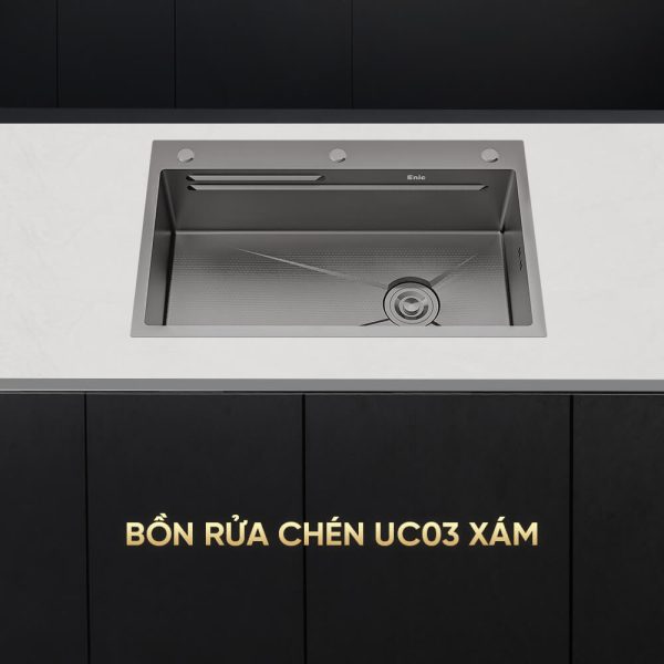 Bồn rửa chén một ngăn Enic UC03 - Màu xám