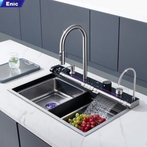 Bồn rửa chén thông minh Enic DK4 Pro - Màu inox