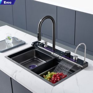 Bồn rửa chén thông minh Enic DK4 Pro - Màu xám