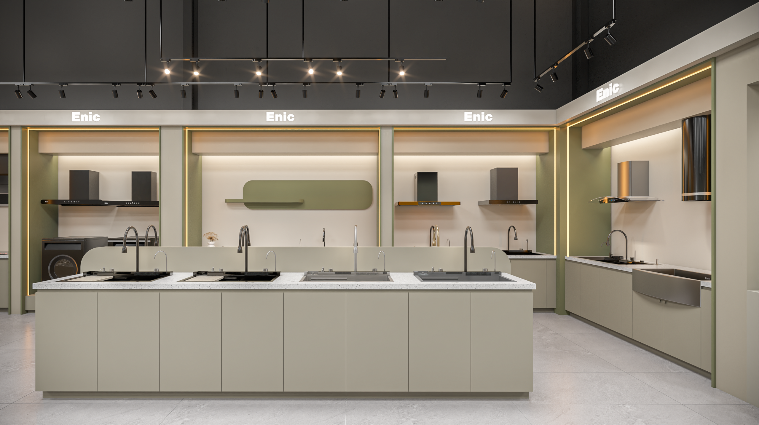 Hình ảnh bồn rửa chén tại showroom Enic