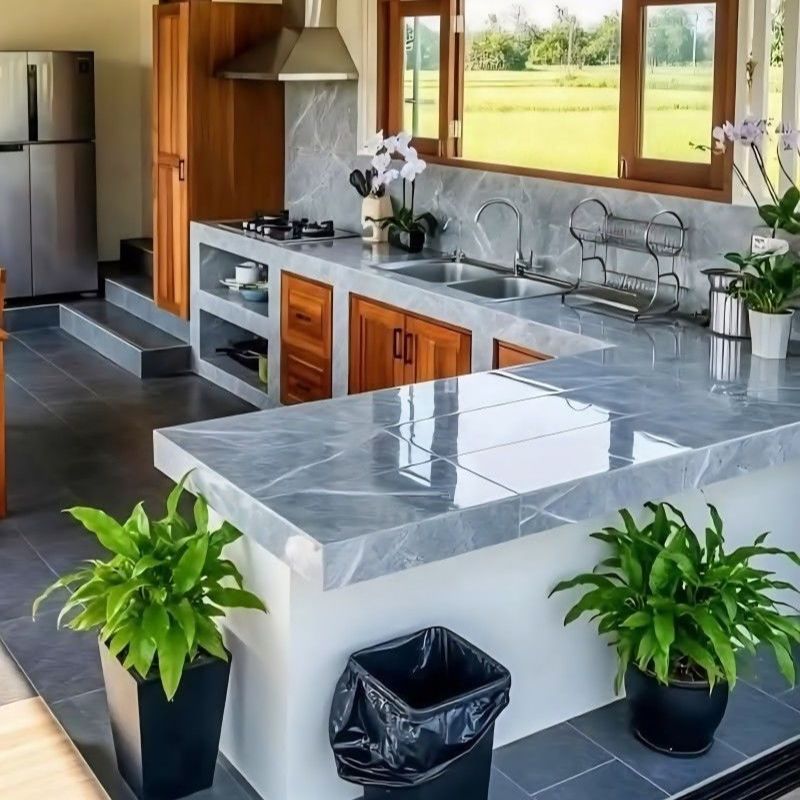 Mẫu bếp đẹp cho nhà nhỏ​ mang phong cách đồng quê
