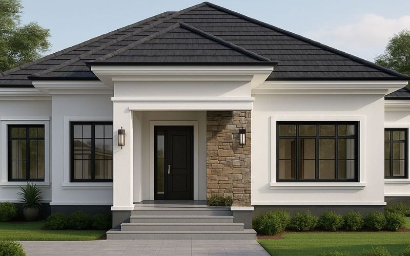 Nhà mái Nhật 1 tầng hiện đại, sang trọng