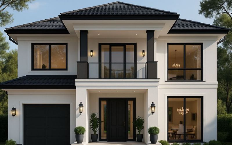 Nhà mái Nhật 2 tầng hiện đại, tinh tế