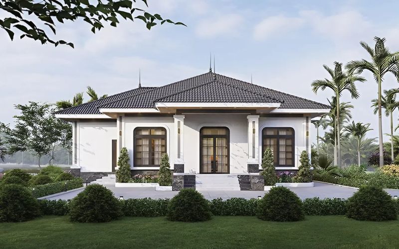 Nhà mái Nhật 3 gian đẹp