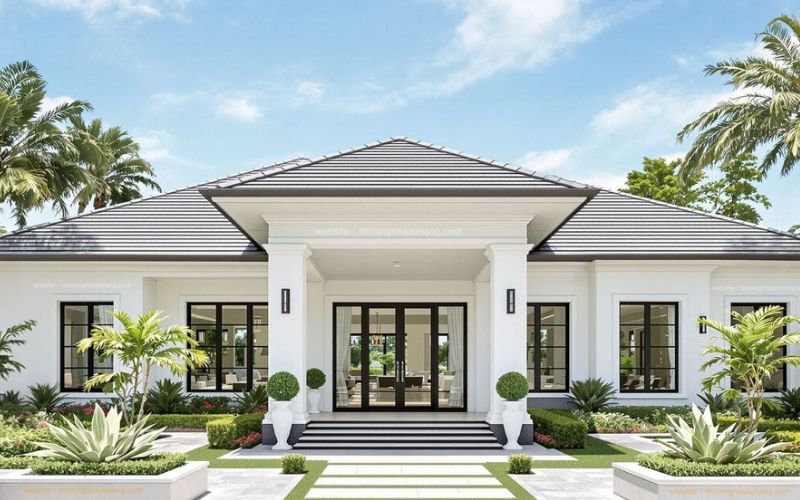 Nhà mái Nhật 3 gian rộng rãi