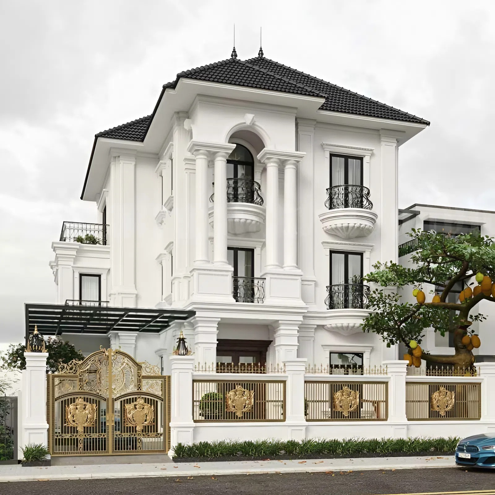 Nhà mái Nhật tân cổ điển bề thế