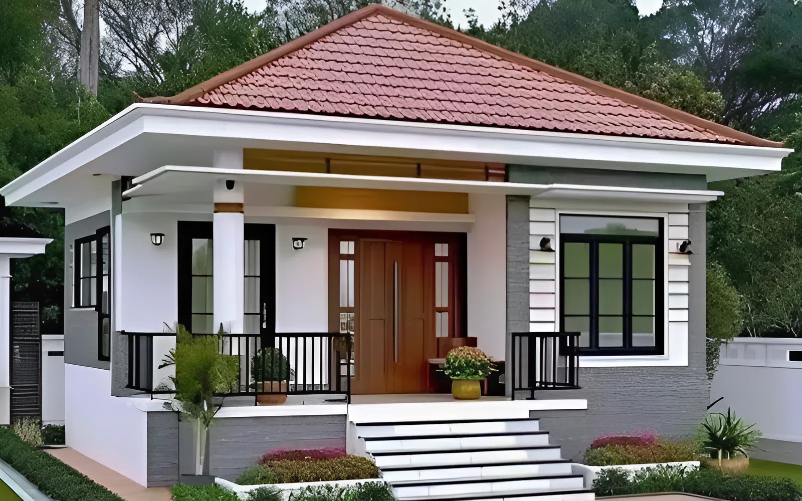 Nhà phố mái Nhật ngói đỏ