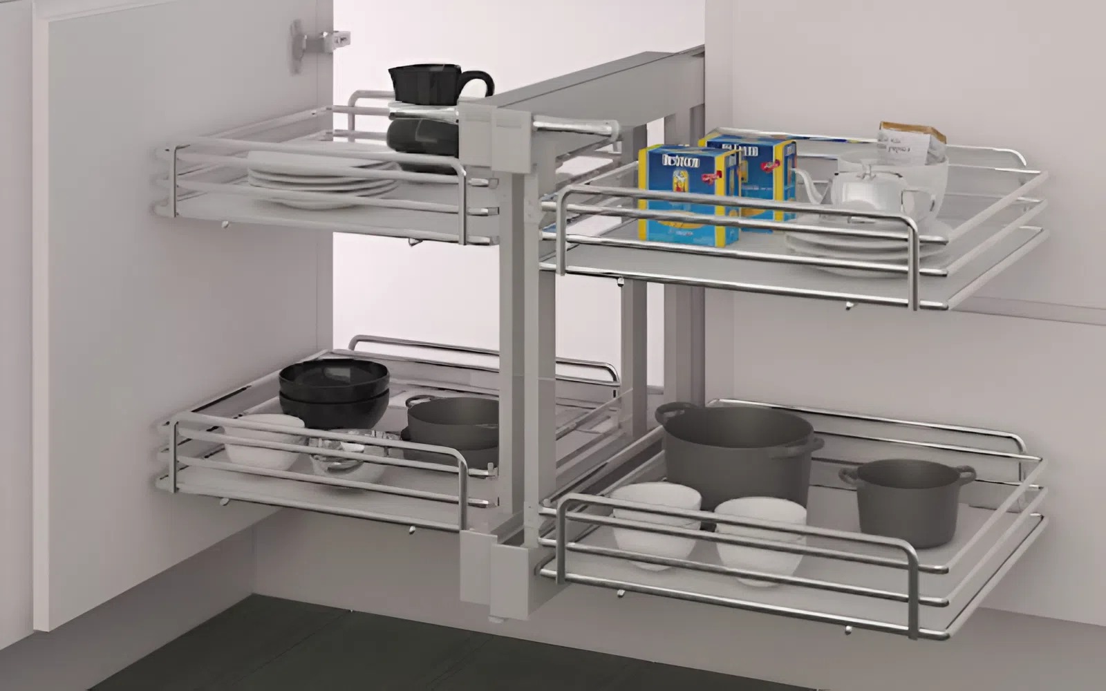 Cách chọn giá xoay góc tủ bếp tốt