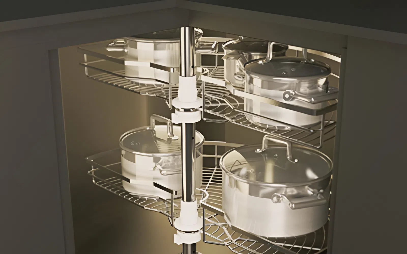 Giá xoay góc tủ bếp