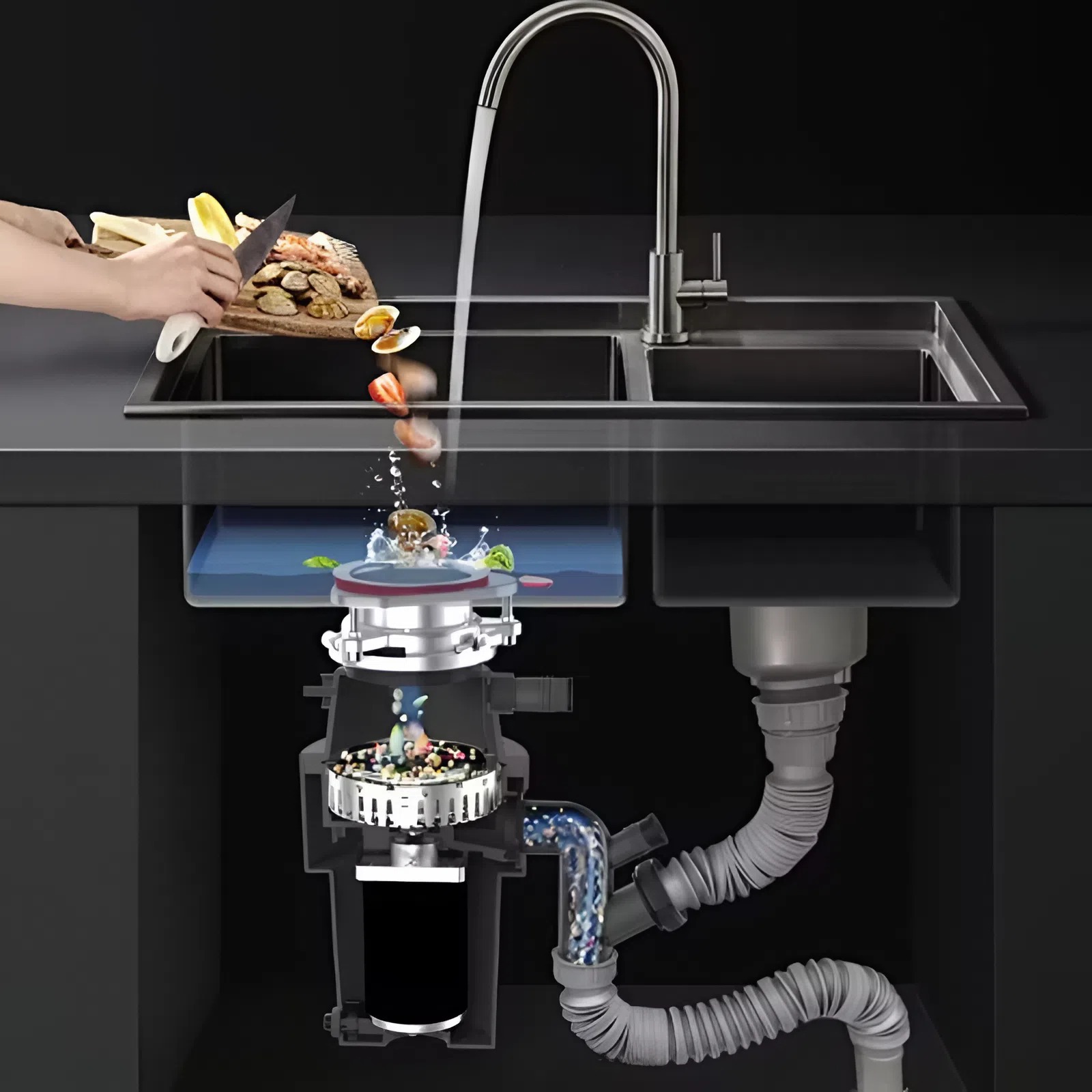 Lợi ích khi lắp máy xay rác cho bồn rửa chén 