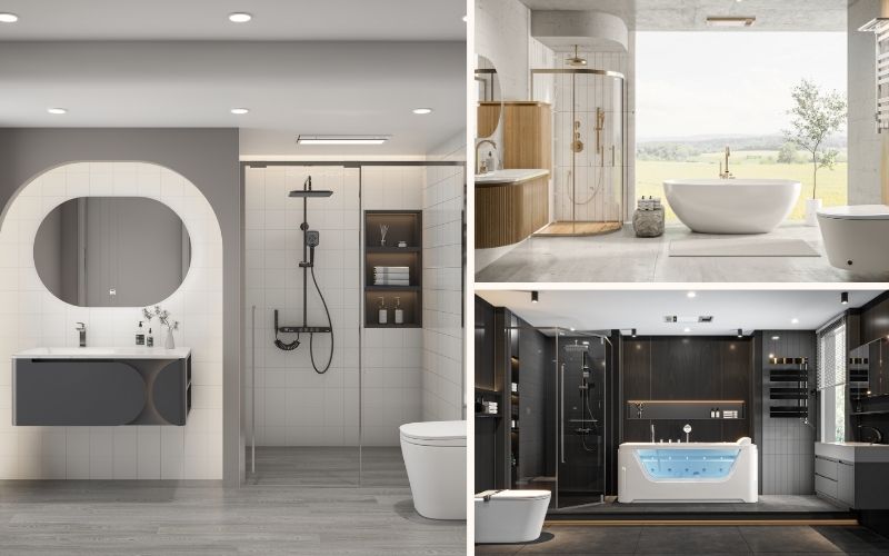 Mẫu nhà phòng tắm kính đẹp