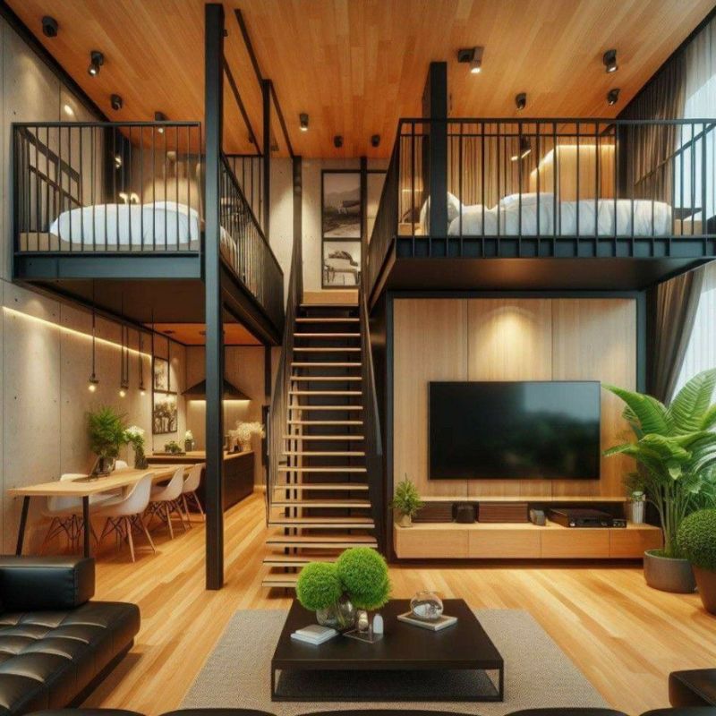 Nhà gác lửng 2 phòng ngủ 