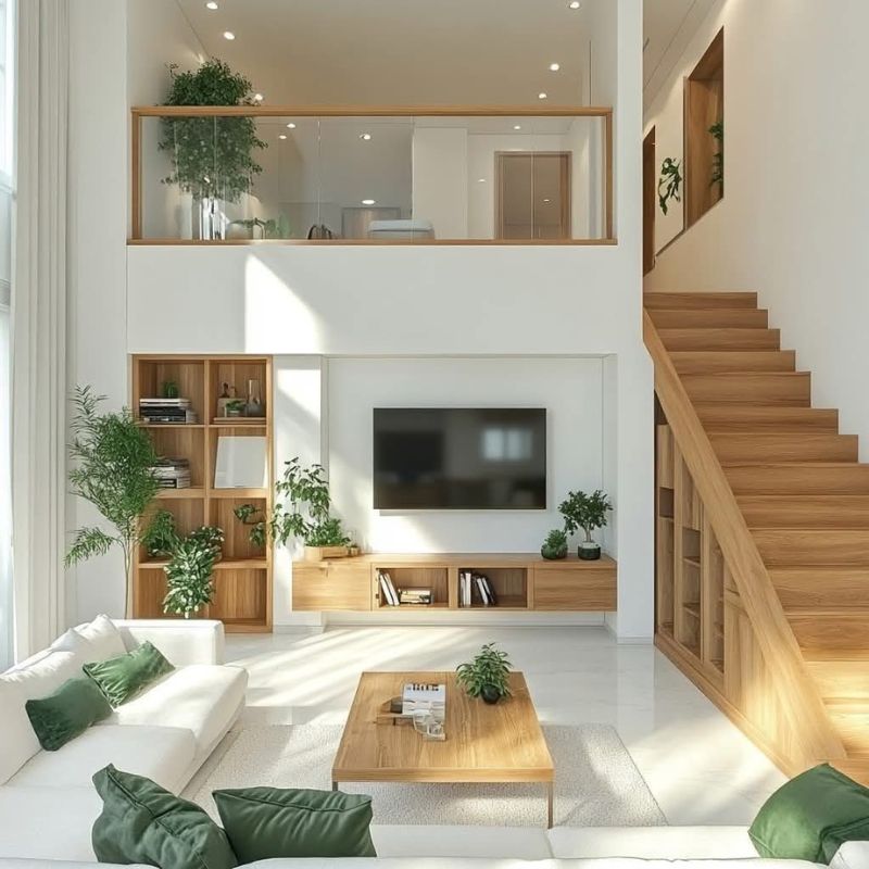 Nhà gác lửng giá 300 - 500 triệu có nhiều cây xanh