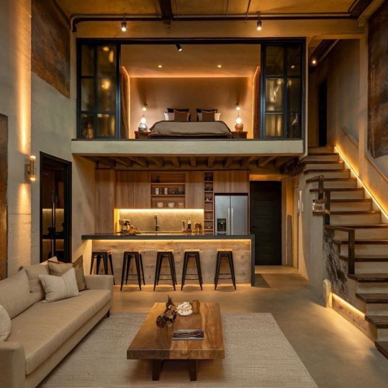 Nhà gác lửng hiện đại 