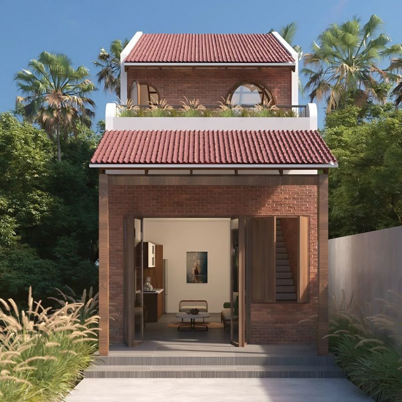 Nhà gác lửng ở quê diện tích nhỏ 