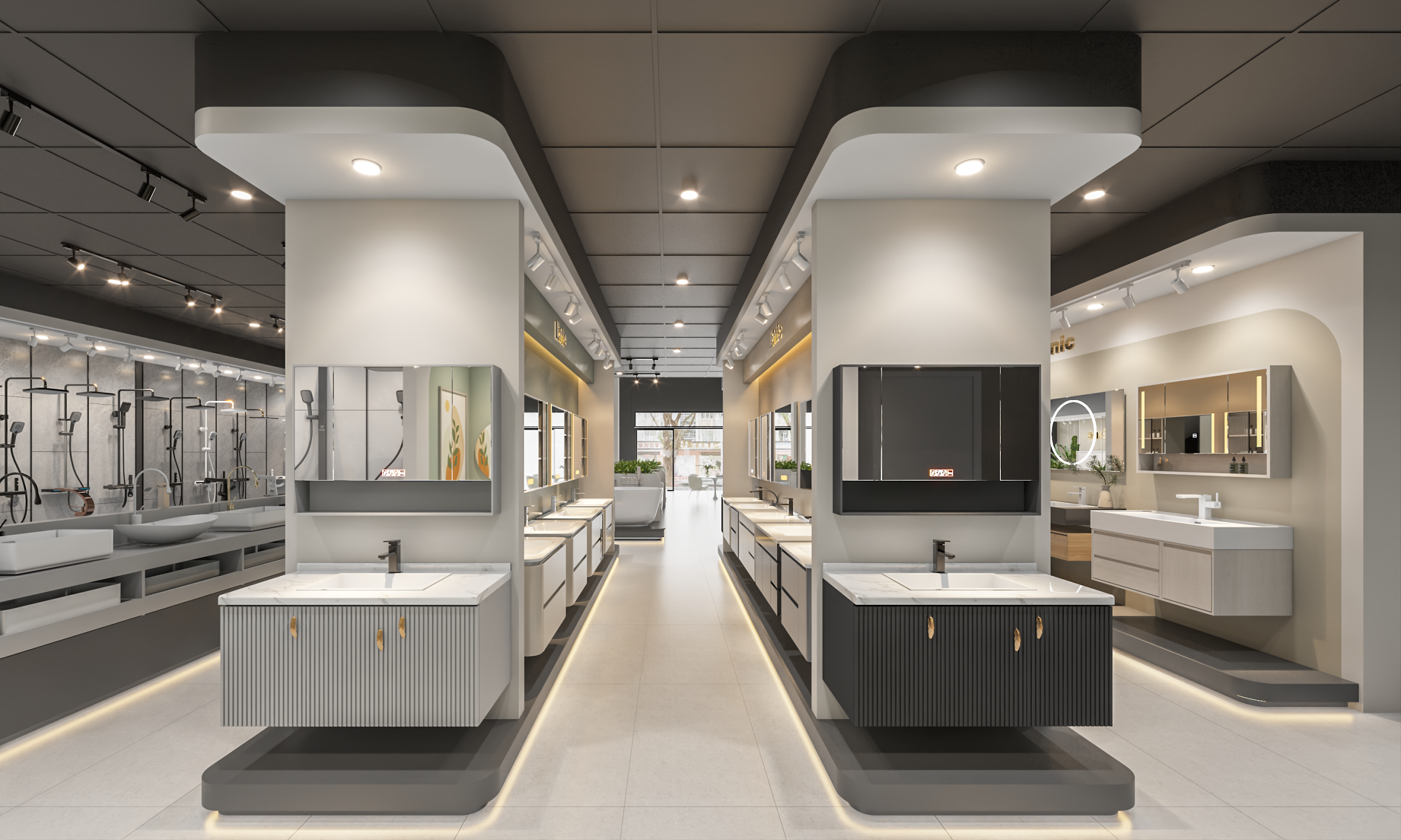 Tủ phòng tắm Enic nhiều thiết kế giúp khách hàng dễ dàng lựa chọn 