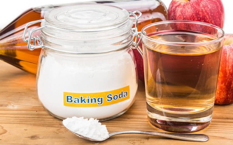 Baking soda kết hợp với giấm