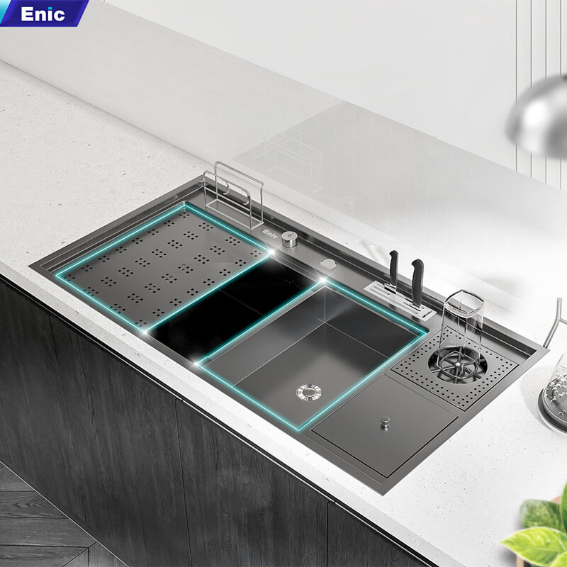 Bồn rửa chén 1 hố kèm theo khay rửa nhỏ