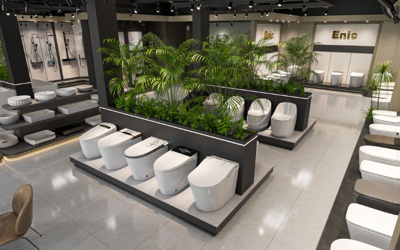 Không gian cửa hàng rộng rãi