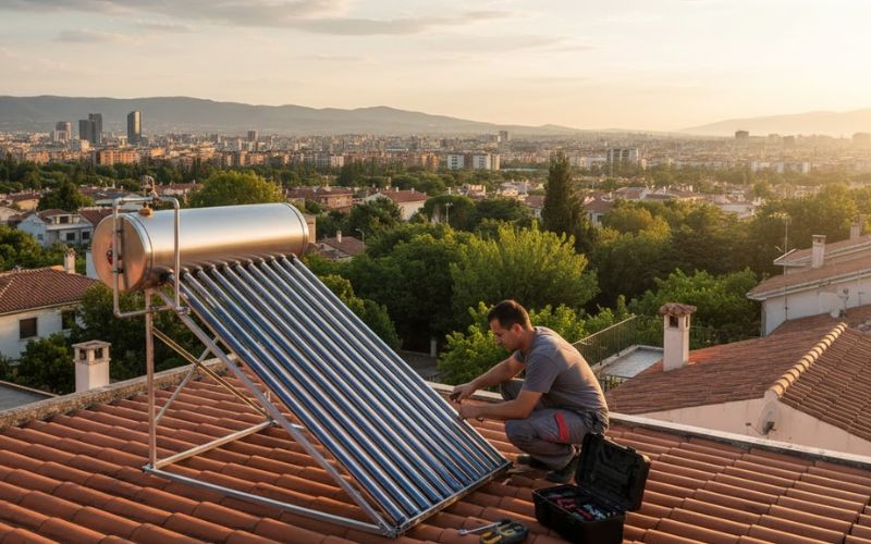 Kiểm tra và vận hành lại máy nước nóng năng lượng mặt trời 