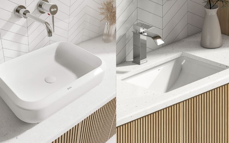 Nên dùng lavabo âm bàn hay dương bàn để phù hợp với nhu cầu?