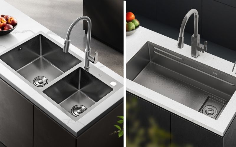 Nên dùng bồn rửa chén 1 ngăn hay 2 ngăn