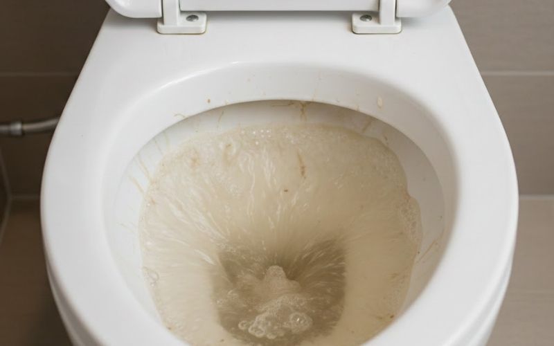 Tác hại khi nước bồn cầu có màu nâu 
