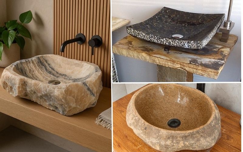 Các mẫu lavabo làm từ đá tự nhiên đẹp