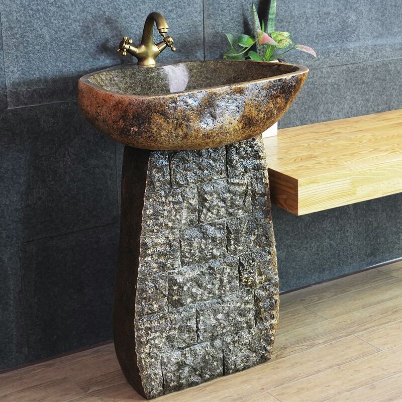 Lavabo đá có trụ đứng