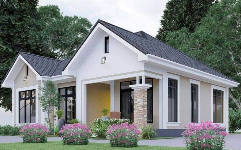 Nhà mái Thái dạng ống tiết kiệm diện tích 