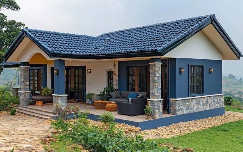 Nhà mái Thái thiết kế chữ L