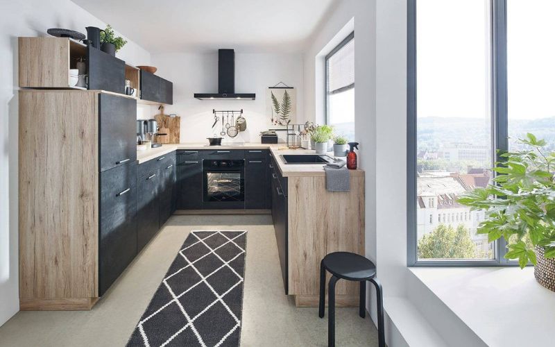 Có thể lắp âm các thiết bị bếp ở dưới kệ bếp để tiết kiệm không gian 